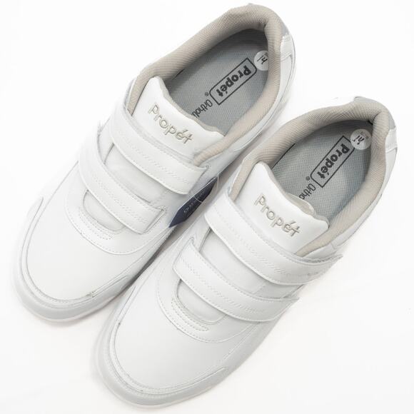 Propét White Malcolm Strap Sneakers Size 15 - Picture 2 of 10